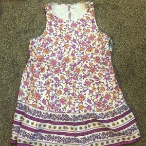SL Tier Trapez Purple Floral Dress